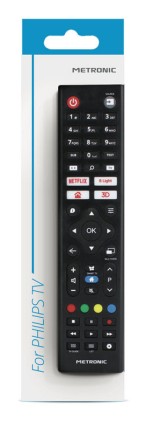 Metronic 495352 telecomando IR Wireless TV Pulsanti