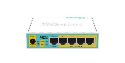 Mikrotik Routerboard Rb750Upr2, 5 Porte Lan 10/100 Di Cui 4 Poe, Cpu 650Mhz, Usb, Ram 64Mb