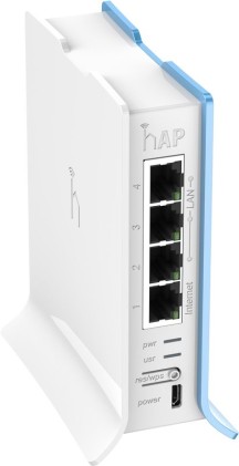 MIKROTIK hAP Lite with 650MHz CPU 32MB RAM 4xLAN built-in 2.4Ghz 802.11b/g/n Access Point