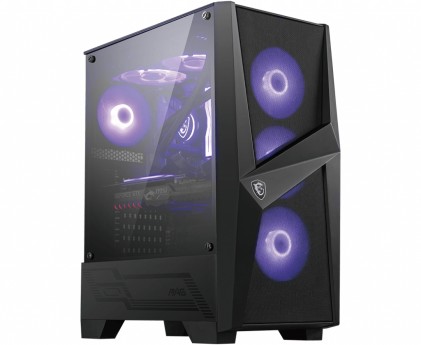 MSI MAG FORGE 101M Mid Tower PC case Black 3xRGB Front Fan 1xRGB Rear Fan