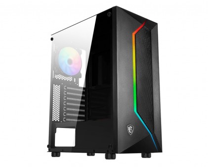 Msi Case Atx Mid-Tower Mag Vampiric 100R, 7 Slot Hdd, 3X120Mm Argb Fan Front, 1X120Mm Argb Fan Rear, 2Xusb 3.2 Type-A, 1Xusb 3.2 Type-C, 1Xaudio/1Xmic