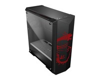 Msi Case Atx Mid-Tower Gungnir100D, 7 Slot Hdd, Side Tempered Glass, 1X120Mm Fan Front, Red Dragon