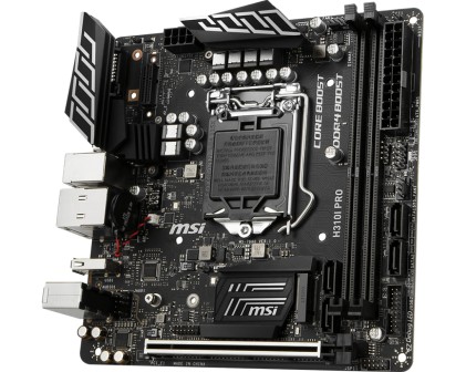 Msi Mb H310I Pro Itx Lga1151 8Th Gen Ddr4 Pci-Ex1/16 M.2 Sata3 Usb3.0 Pro Series