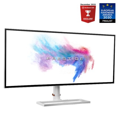 Msi Monitor 34 Led Ips 21:9 Wuhd 1Ms Prestige Ps341Wu 60Hz Dp/Hdmi