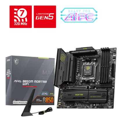 MSI MAG B850M MORTAR WIFI scheda madre AMD B850 Socket AM5 micro ATX