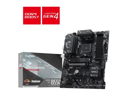 Msi Mb Amd B550, B550 Gaming, B550, Am4, 4Ddr4, 2Pci-Ex16, 1Pci-Ex1, 2M.2, 6Sata3, 2Usb10G,5Usb5G,Hd