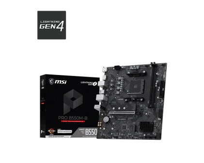 Msi Mb Amd B550, Am4, Pro B550M-B, 2Ddr4,1Pci-Ex16,2M.2,4Sata3,7Usb 5G(6A+1C),6 Usb 2.0,Hd Audio,Gb Lan
