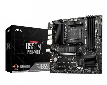 Msi Mb Amd B550M Pro-Vdh Am4, 4Ddr4, 1Pci-Ex16,  2M.2, 4Sata3