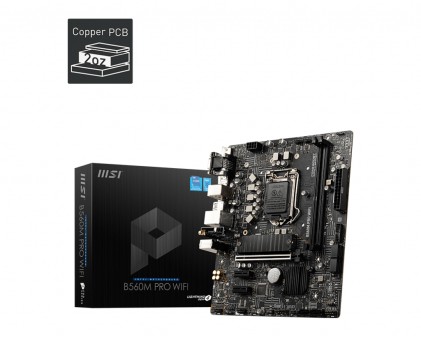 Msi Mb B560M Pro Wifi, B560, Lga1200, 2Ddr4, 1Pci-Ex16,2Pci-Ex1,1M2,6Sata3