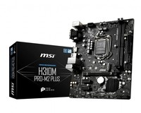 Msi Mb H310M Pro-M2 Plus Matx Lga1151 8Th Gen Ddr4 Pci-Ex/16 M.2 Sata3 Usb3.0 Vga Dvi Hdmi
