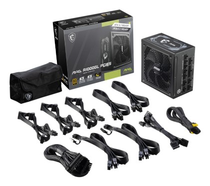 Msi Alimentatore Mag A1000Gl Pcie5, Eu, 1000W, Fully-Modular, 80 Plus