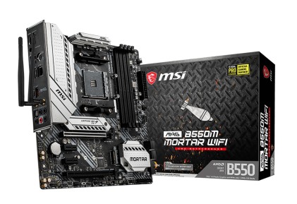Msi Mb Amd Mag B550M Mortar Wifi, Am4, 4Ddr4, 2Pci-Ex16, 2Pci-Ex1, 2M.2, 6Sata3