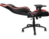 Msi Gaming Chair Mag Ch110 Ecopelle, Cuscino Cervicale E Lombare, Completamente Regolabile, Base In Metalle, Colore Nero/Rosso