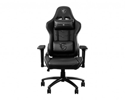 Msi Gaming Chair Mag Ch120I Ecopelle, Cuscino Cervicale E Lombare, Completamente Regolabile, Base In  Metallo, Colore Nero