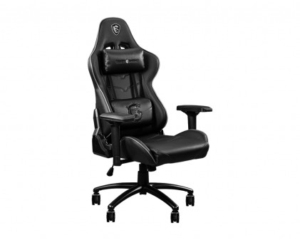 Msi Gaming Chair Mag Ch120I Ecopelle, Cuscino Cervicale E Lombare, Completamente Regolabile, Base In  Metallo, Colore Nero