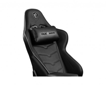 Msi Gaming Chair Mag Ch120I Ecopelle, Cuscino Cervicale E Lombare, Completamente Regolabile, Base In  Metallo, Colore Nero