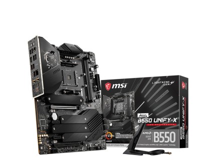 MSI MEG B550 UNIFY-X AM4 1x PCIe 3.0 x16 2x PCIe 3.0 x1 2x DDR4 6x SATA 6Gbps 4x M.2 1 HDMI CH 7.1 ATX MB