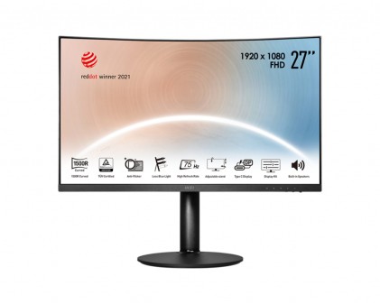 Msi Monitor Curvo 27 Led Va 16:9 Fhd 4Ms 250 Cdm, Dp/Hdmi, Multimediale