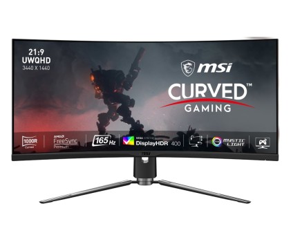 Msi Monitor Curvo 34 Led Va 21:9 Wqhd, 1Ms 165Hz, 1000R, Dp/Hdmi, Multimediale, Rgb