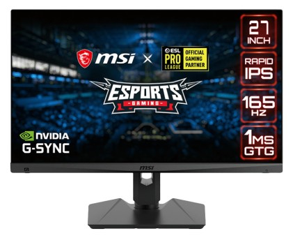 MSI Optix MAG274QRF 27inch IPS WQHD 165Hz 300cd/m2 1ms 2xHDMI DP USB Pivot (P)