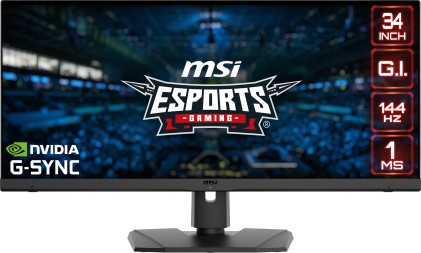 Msi Monitor 34 Led Ips 21:9 Wqhd, 1Ms 144Hz, 550 Cdm, Pivot, Dp/Hdmi, Multimediale