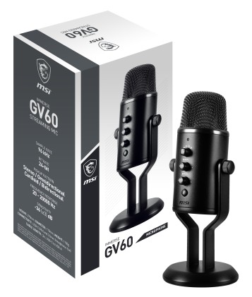 Msi Microfono Da Tavolo Immerse Gv60 Streaming Mic Nero