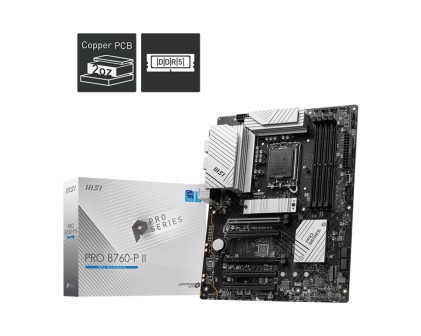 Msi Mb Pro B760-P Ii,B760,Lga1700,4Ddr5,5Pci-Ex16,2M.2,4Sata3,1Usb3.2 Gen2,7Usb3.2 Gen1,6Usb2.0
