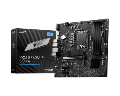 Msi Mb B760, Pro B760M-P Ddr4, Lga 1700, 4Ddr4, 1Pci-Ex16, 2Pci-Ex1, 2M.2, 4Sata3, Matx