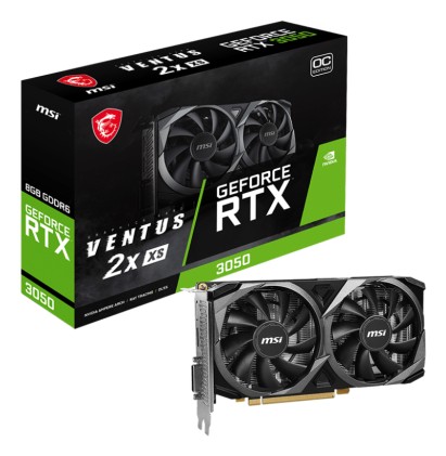 Msi Vga Geforce Rtx 3050, Rtx 3050 Ventus 2X Xs 8G Oc, Dvi-D/Hdmi/Dp, Atx, Dual Fan