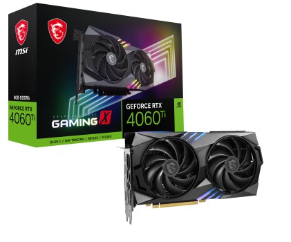 Msi Vga Geforce Rxt 4060 Ti, Rtx 4060 Ti Gaming X 8G, 8Gb Gddr6, Dp*3/Hdmi