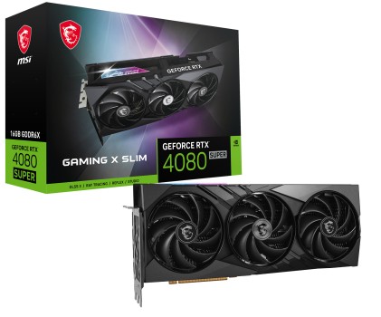 Msi Vga Geforce Rtx 4080 Super, Rtx 4080 Super 16G Gaming X Slim, 16Gb Gddr6X, Dp*2/Hdmi*2, Atx, Tri