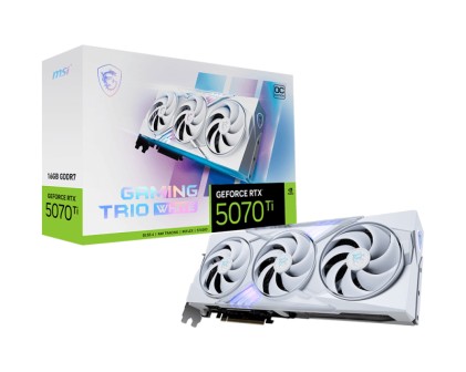 Msi Vga Geforce Rtx 5070 Ti, Rtx 5070 Ti 16G Gaming Trio Oc White, 16Gb Gddr7, Dp3/Hdmi, Atx, Tri Fr