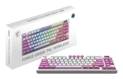 Msi  Gk600 White Deep Purple Light Purple Forge  Keyboard ,Ita