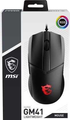 Msi Mouse Gaming Clutch Gm41 Lightweight, 16000 Dpi, Switch Omron, Supporto Dragon Center