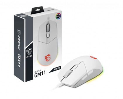 Msi Mouse Gaming Clutch Gm11 Wired Led Rosso Sensore Ottico