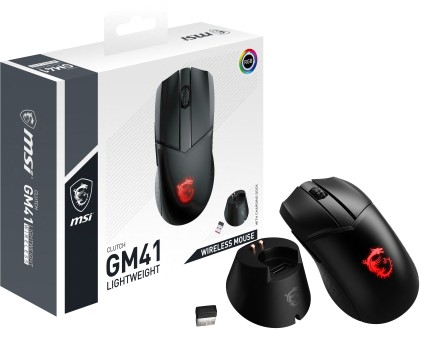 Msi Mouse Gaming Clutch Gm41 Lightweight Wireless, 16000 Dpi, Switch Omron, Supporto Dragon Center
