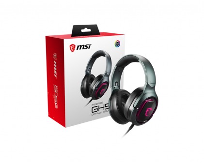 Msi Cuffie Headset Gaming Immerse Gh50, In-Line Volume E Mic Control, Microfono Removibile, 3.5Mm Jack, Colore Nero