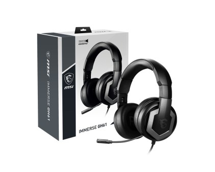 Msi Cuffie Headset Gaming Immerse Gh61 Virtual 7.1 Surround, Dac Ess, Controller In Linea Amp, Usb