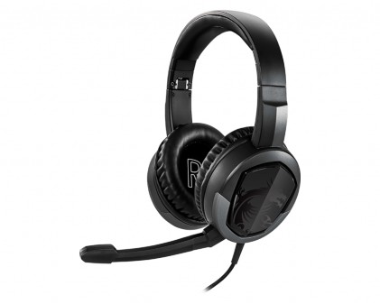 Msi Cuffie Headset Gaming Immerse Gh30 V2, In-Line Volume E Mic Control, Microfono Removibile, 3.5Mm Jack, Colore Nero