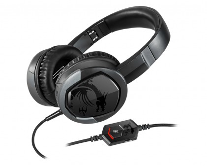 Msi Cuffie Headset Gaming Immerse Gh30 V2, In-Line Volume E Mic Control, Microfono Removibile, 3.5Mm Jack, Colore Nero