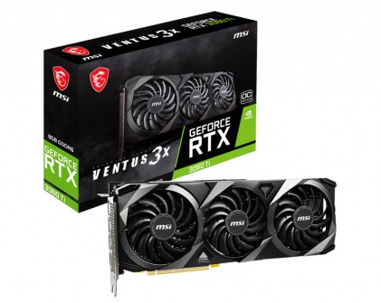 MSI RTX 3060 TI VENTUS 3X 8G OC LHR scheda video NVIDIA GeForce RTX 3060 Ti 8 GB GDDR6