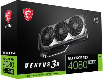 MSI VENTUS GeForce RTX 4080 SUPER 16G 3X OC NVIDIA 16 GB GDDR6X