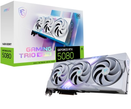 MSI GAMING GEFORCE RTX 5080 16G TRIO OC WHITE scheda video NVIDIA 16 GB GDDR7