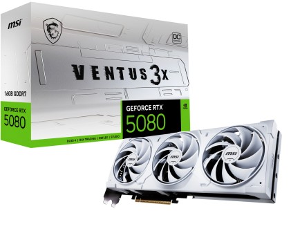 VGA MSI GeForce&reg; RTX 5080 16GB VENTUS 3X OC WHITE