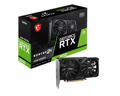 MSI Geforce RTX 3050 VENTUS 2X 6G OC NVIDIA 6 GB GDDR6 - CONFEZIONE APERTA