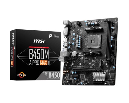 Mb Msi B450M-A Pro Max Ii Ryzen 2D4 4S3 1M.2 U3 Pcie Gblan D/H