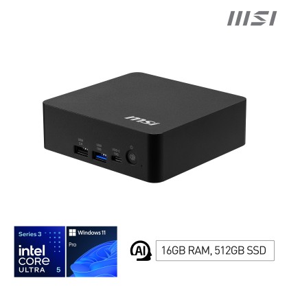 Pc Msi Cubi Nuc U5 3 16G 512Gb W11P U5-322 Ssd M.2 Ddr5 Wifi7 Vesa