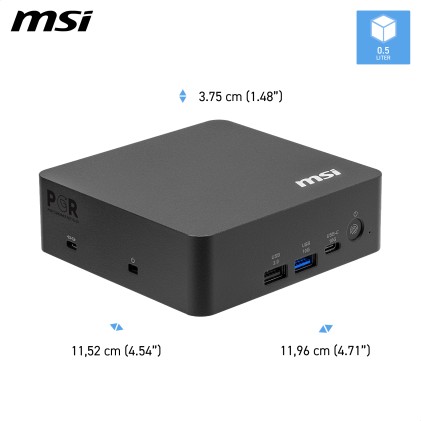 Pc Msi Cubi Nuc U5 3 16G 512Gb W11P U5-322 Ssd M.2 Ddr5 Wifi7 Vesa