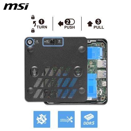 Pc Msi Cubi Nuc U5 3 16G 512Gb W11P U5-322 Ssd M.2 Ddr5 Wifi7 Vesa