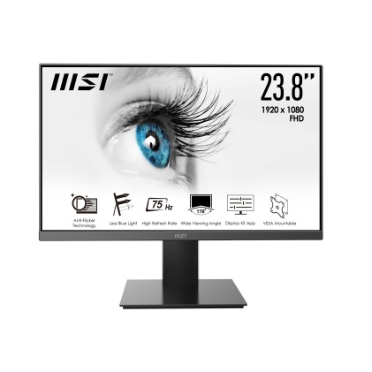 Mon 23,8"Ips Hdmi Vga Led 16:9 Vesa Msi Pro Mp241X Notch Black Vesa Fhd